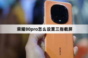 Honor 80pro에서 세 손가락 스크린샷을 설정하는 방법