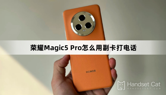 Honor Magic5 Pro에서 보조 카드를 사용하여 전화를 거는 방법