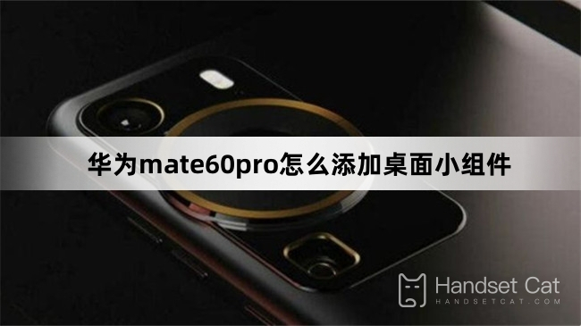 Cómo agregar widgets de escritorio a Huawei mate60pro