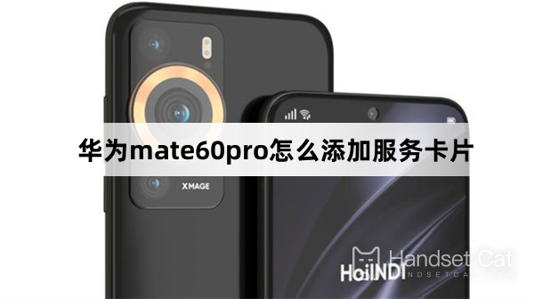 Huawei mate60pro에 서비스 카드를 추가하는 방법