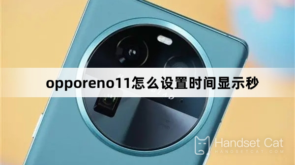 How to set time display seconds in opporeno11