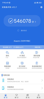 What are the scores of Xiaomi Civi software?