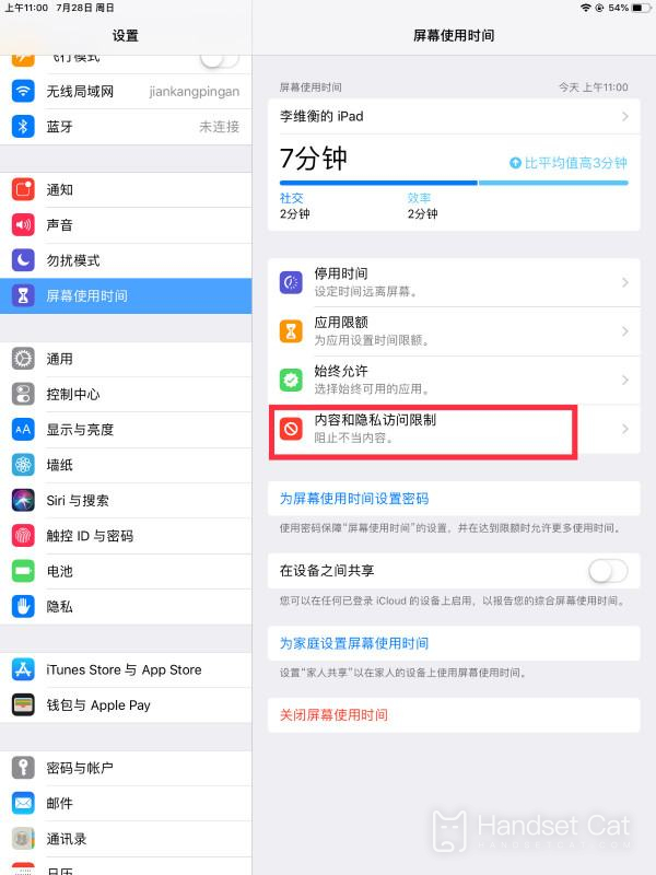 ipad10怎麼設置使用權限