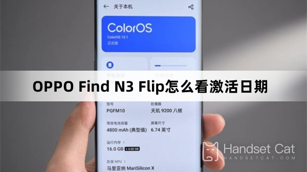 OPPO Find N3 Flip의 활성화 날짜를 확인하는 방법