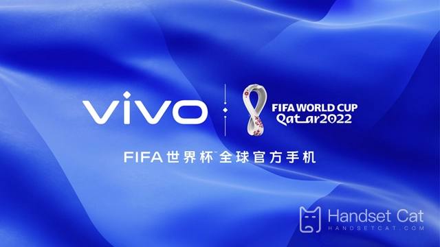 Une touche de bleu bien visible sur le champ vert, le téléphone mobile Vivo fait ses débuts à la Coupe du monde au Qatar