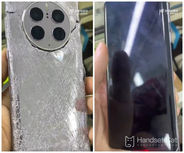 How strong is Huawei Mate 50 Pro Kunlun Glass! The back cover is nearly shattered, and the screen is still 99 new