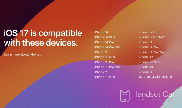 Lista de modelos compatibles con iOS 17