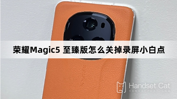 榮耀Magic5 至臻版怎麼關掉錄屏小白點