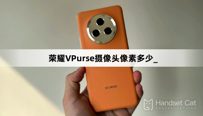 How many pixels does Honor VPurse camera have?