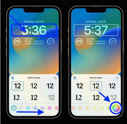 How to set the customized lock screen for iPhone14pro