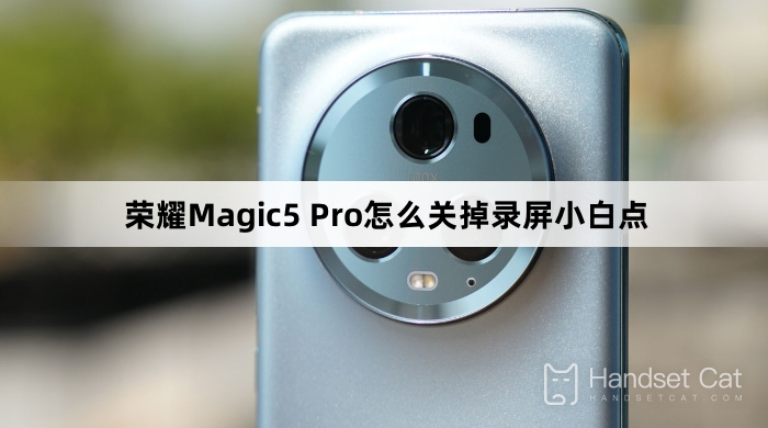 榮耀Magic5 Pro怎麼關掉錄屏小白點