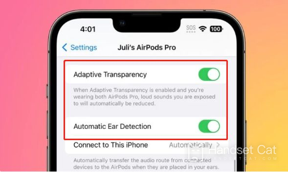 Comment activer le mode de transparence adaptative sur iPhone 14